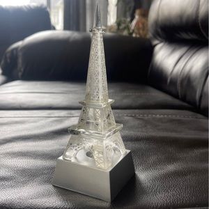 Crystal Eiffel Tower with illuminated base